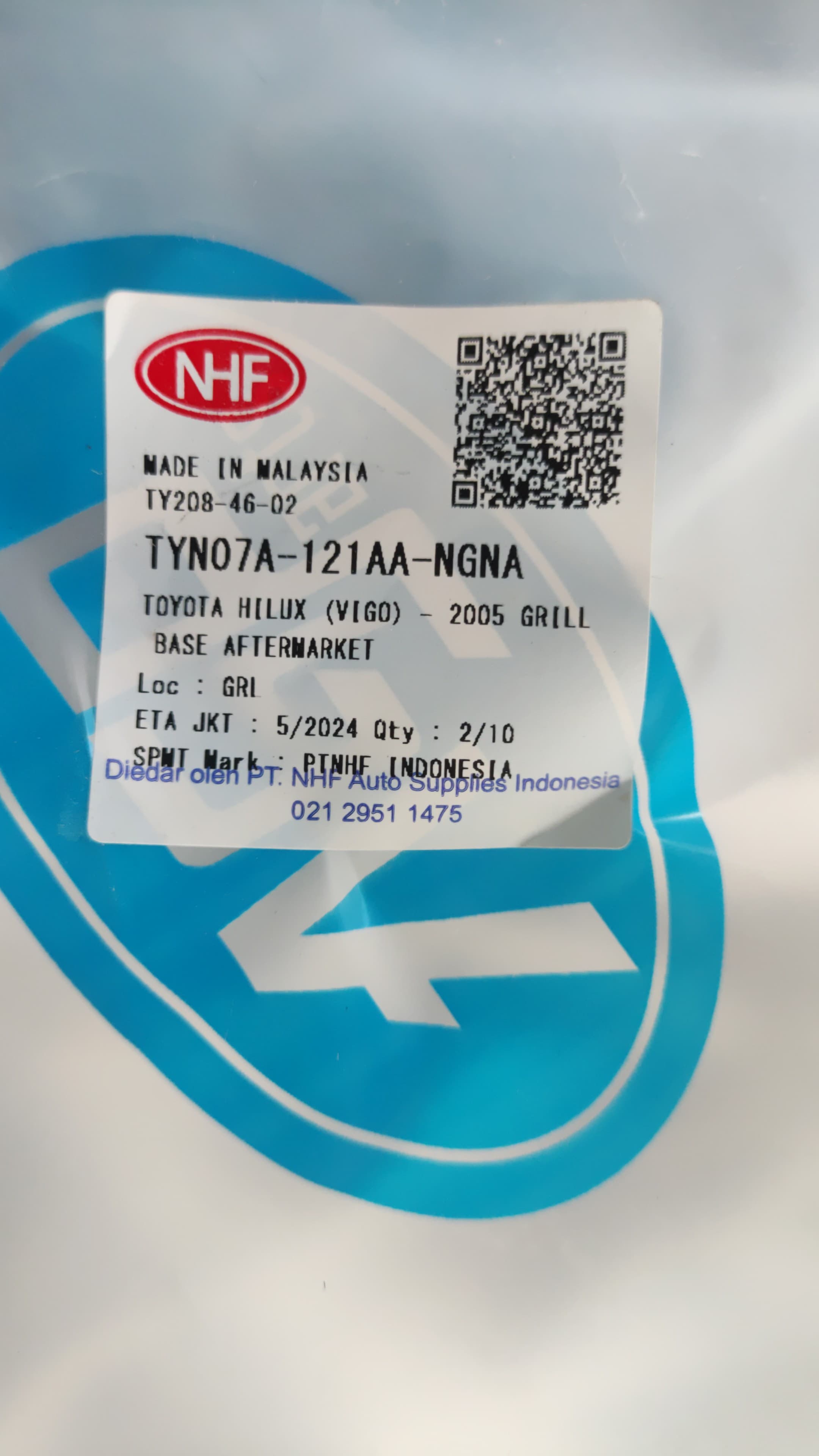 Grill Radiator Hilux 2005